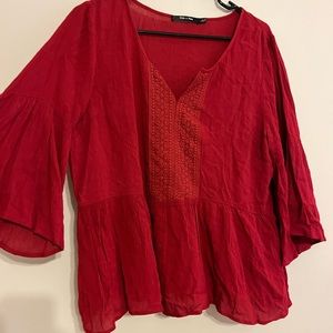 Red boutique shirt